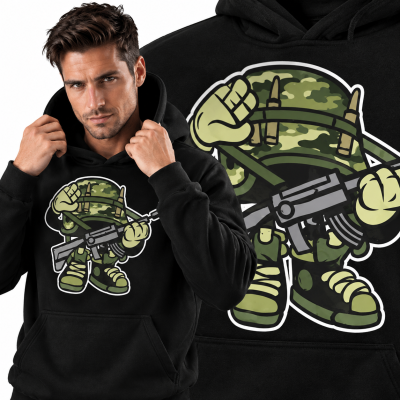 BLUZA Z KAPTUREM  ANIMOWANA SOLIDER
